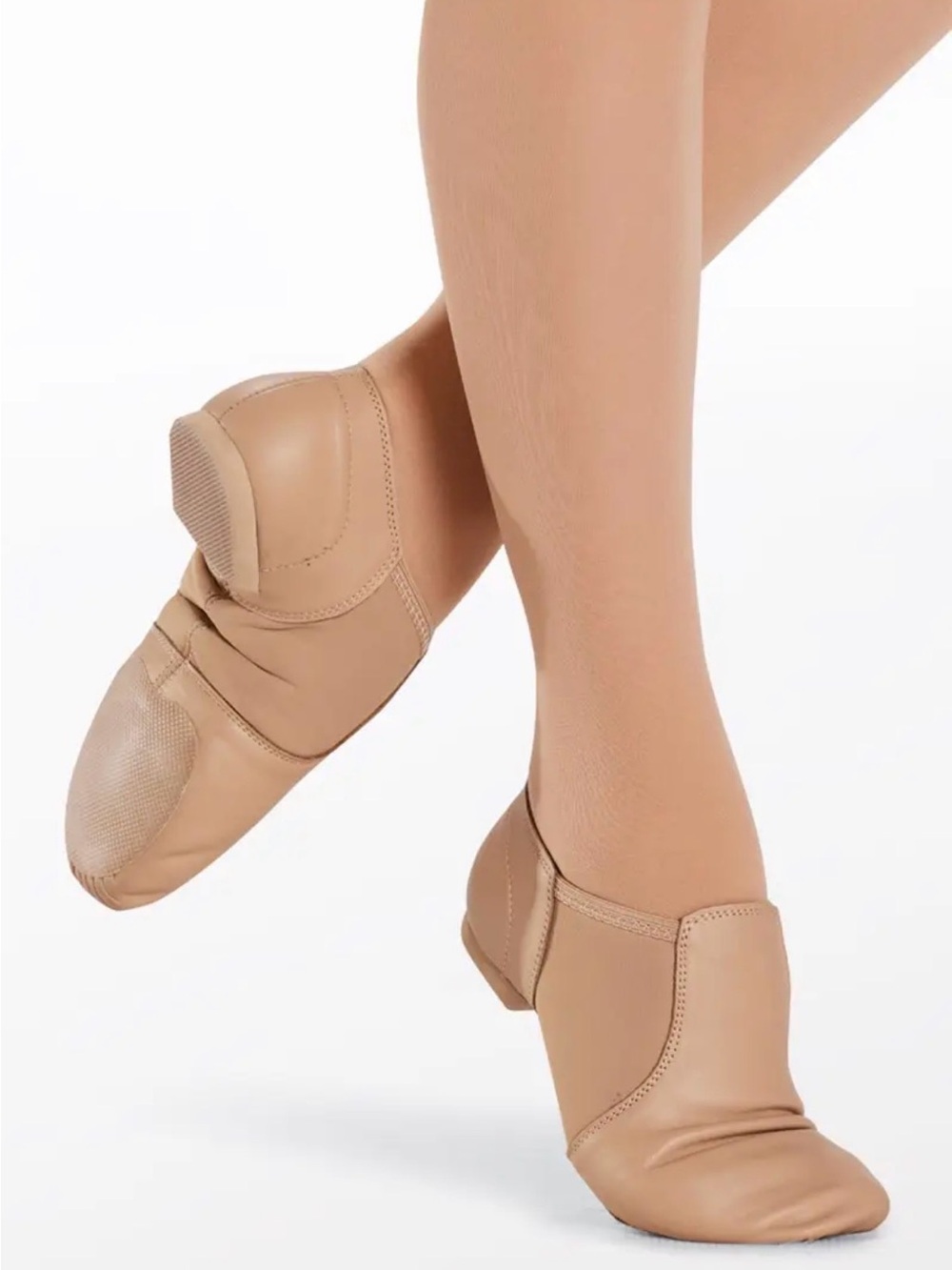 NEW Balera Carmel Tan Split-Sole Slip on Jazz Shoes Sz. Adult 8.5 M